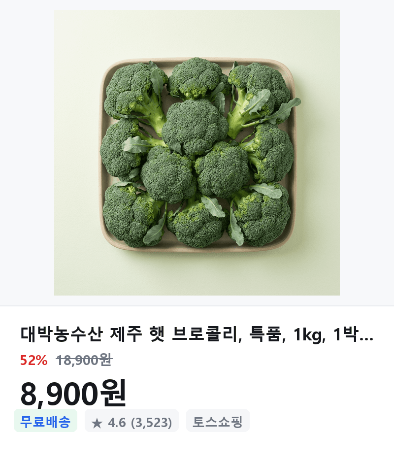 대박농수산 제주 브로콜리 1kg