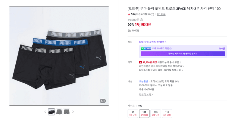 Puma 블랙 포인트 드로즈