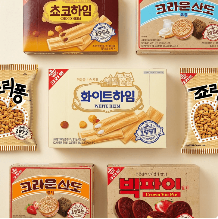 크라운제과 레트로 6종 세트
