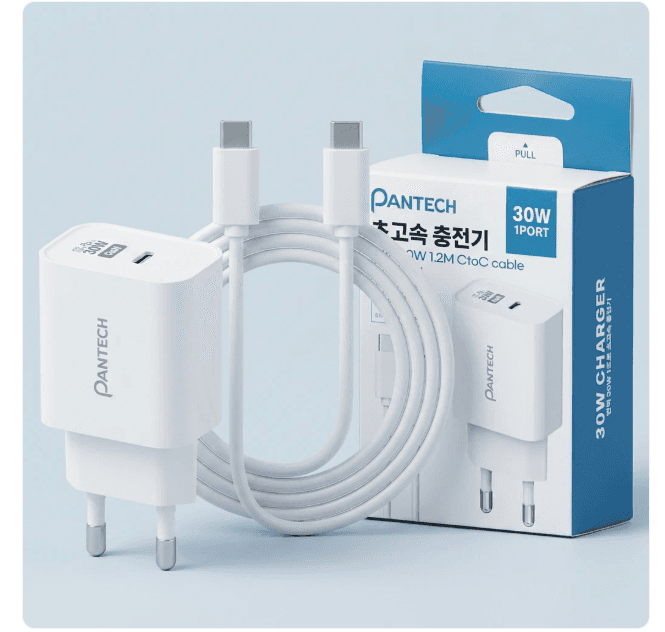 팬택 30W C타입 충전기+케이블