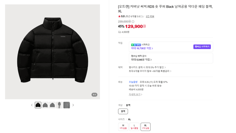 커버낫 씨빅 RDS 숏 푸퍼