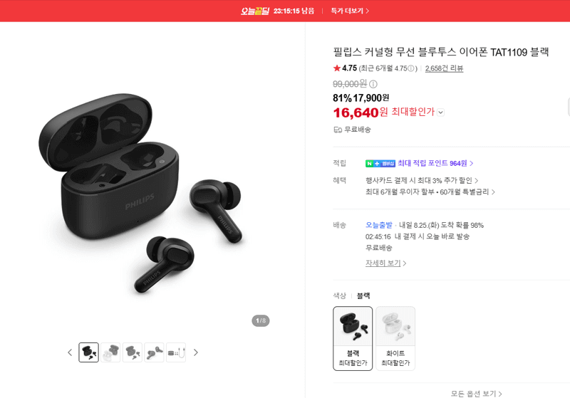 필립스 무선 이어폰