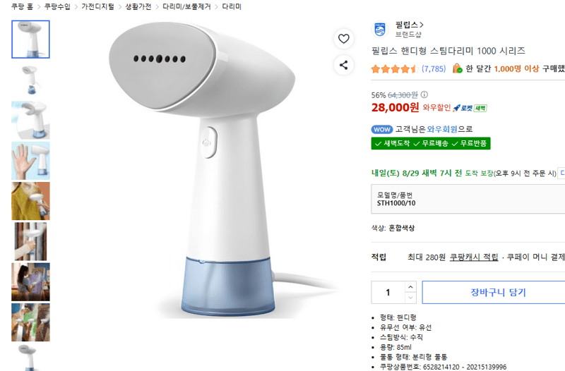 필립스 스팀다리미 1000 시리즈
