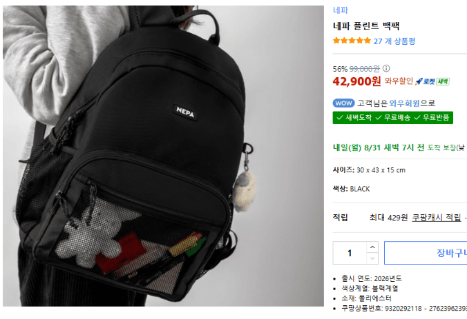 네파 플린트 백팩