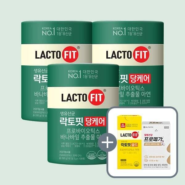 종근당건강 락토핏 당케어 100포 3개