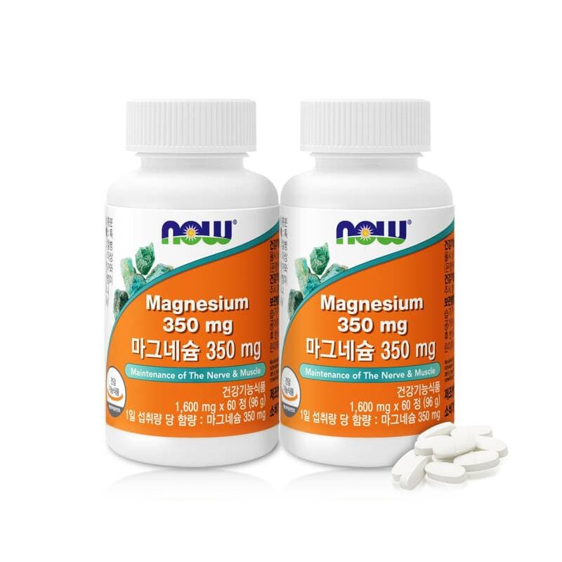나우푸드 마그네슘 350mg 60정 2병