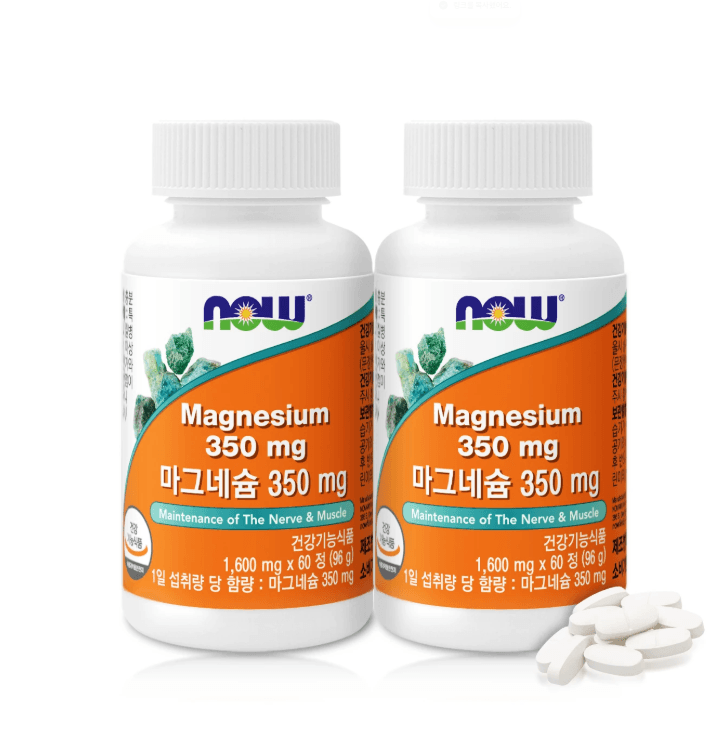 나우푸드 마그네슘 350mg 60정 2병