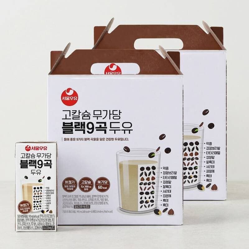 서울우유 블랙9곡 두유 190ml 32개