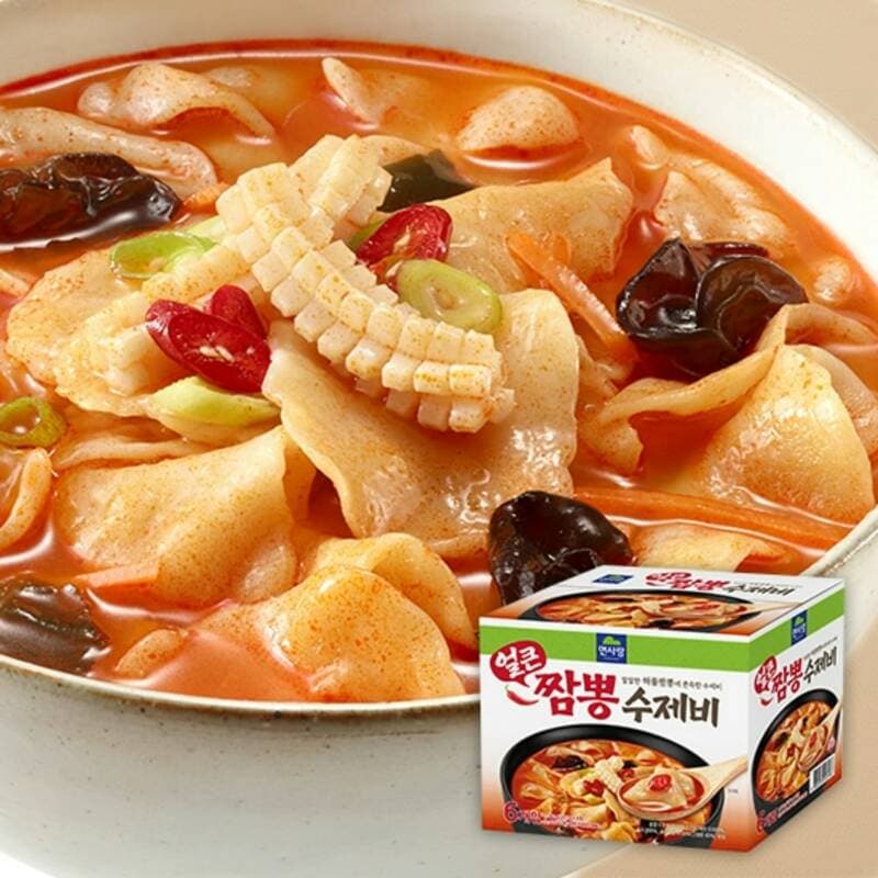면사랑 얼큰짬뽕수제비 197g 6개
