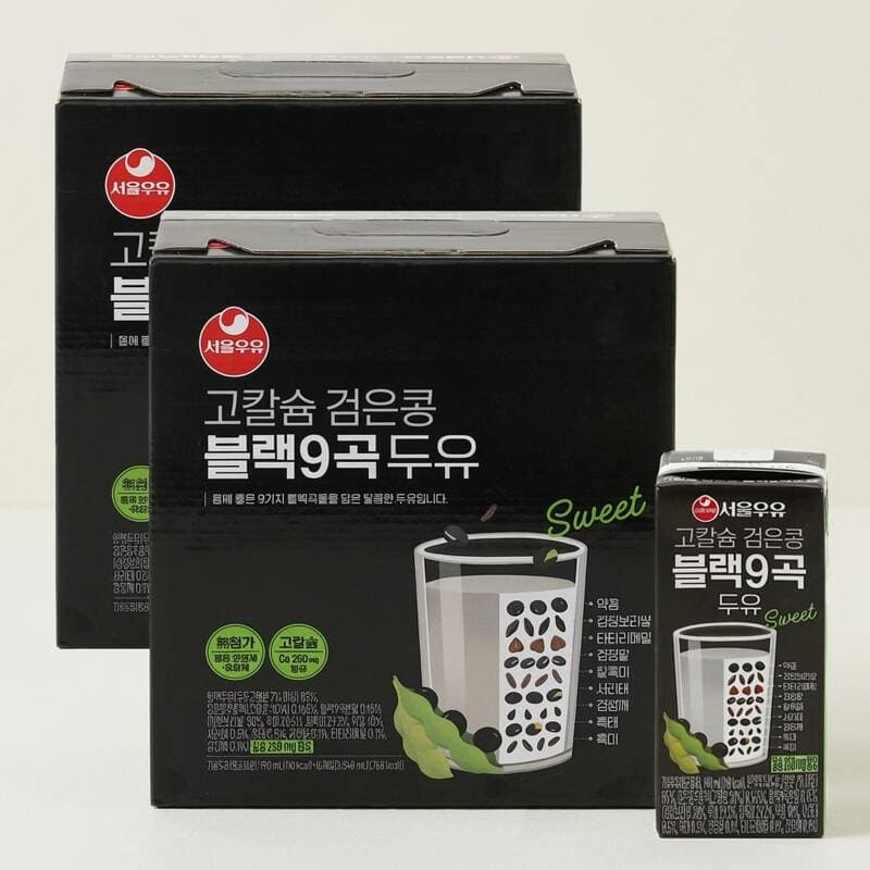 서울우유 블랙9곡 두유 190ml 32개