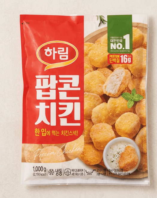 하림 팝콘치킨 1kg 2개