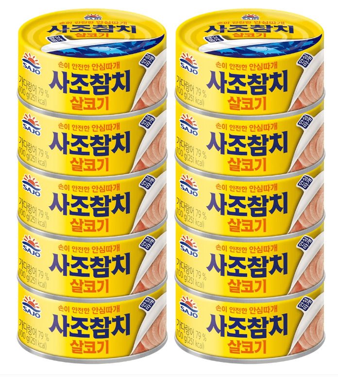 사조 살코기 참치 카놀라유 100g 10개