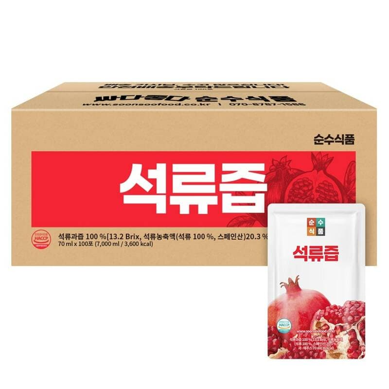 순수식품 석류즙 70ml 100포