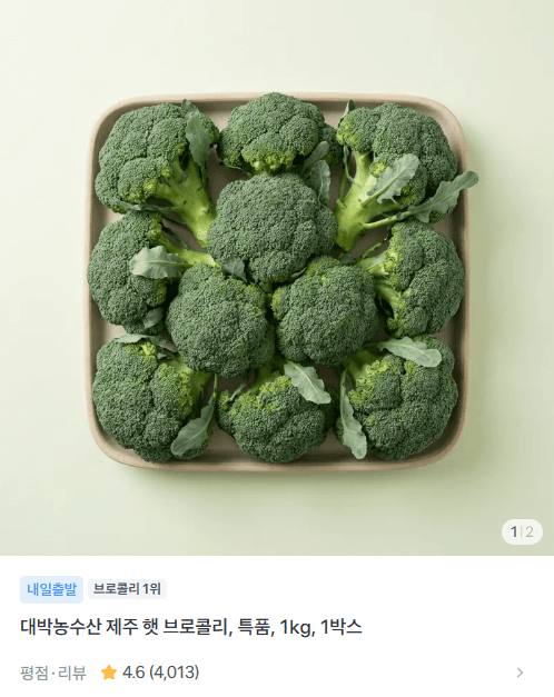대박농수산 제주 햇 브로콜리 특품 1kg