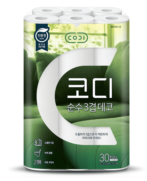 코디 순수 3겹 데코 30m 30롤