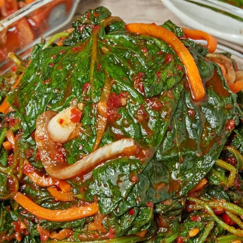 전라도식 양념 여린 햇 깻잎순 김치 2kg