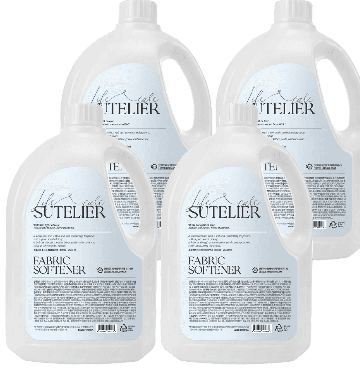 수뜰리에 섬유유연제 비누향 2.5L 4개