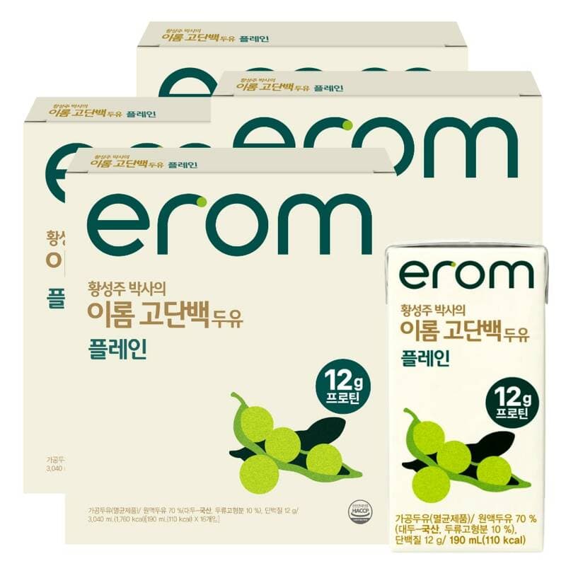 이롬 국산콩두유 고단백 190ml 64개