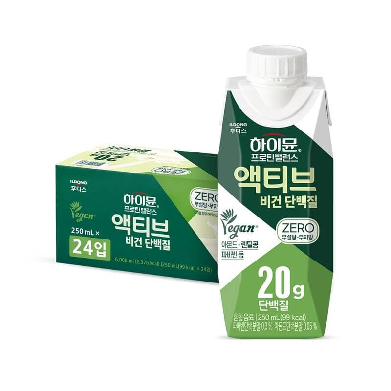 하이뮨 프로틴 밸런스 액티브 비건 250ml 24팩
