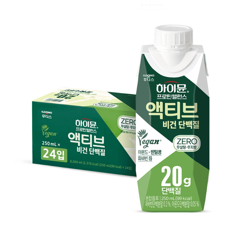 하이뮨 비건 단백질 제로 250ml 24팩