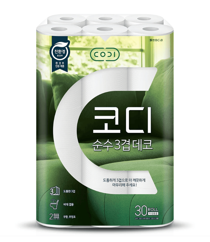 코디 순수 3겹 데코 30m 30롤