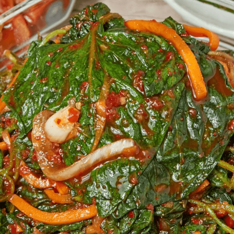 전라도식 양념 햇 깻잎순 김치 2kg