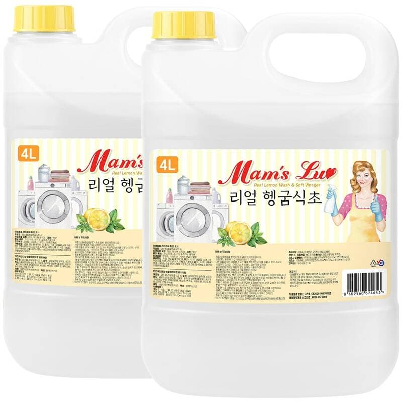 맘스럽 리얼 헹굼식초 4L 2개