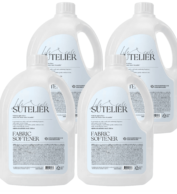 수뜰리에 소프트 섬유유연제 비누향 2.5L 4개