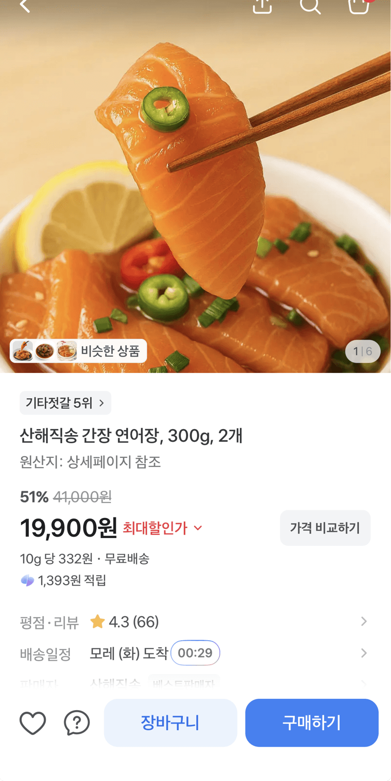 Sanhaejiksong Soy Sauce Salmon Marinated 300g 2pk