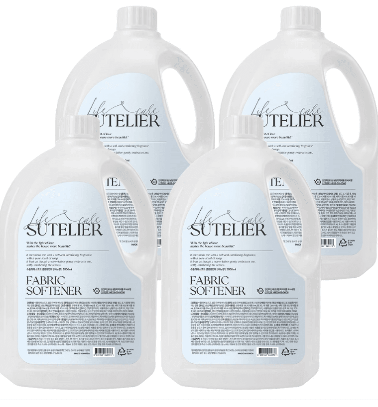 수뜰리에 소프트 섬유유연제 비누향 2.5L 4개