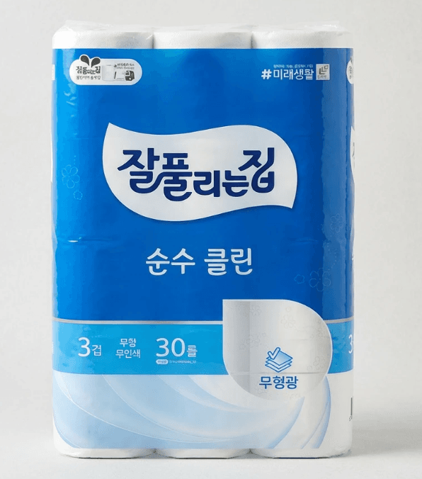 잘풀리́는집 순수 클린 3겹 25m 30롤×2팩