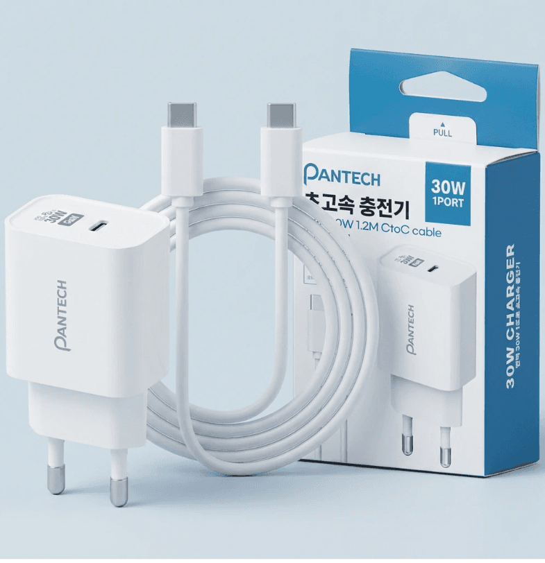 팬택 30W C타입 초고속 충전기 + 60W 케이블