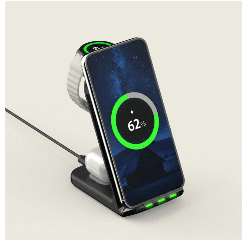 PD15W 3-in-1 Fast Wireless Charger for Galaxy Watch
