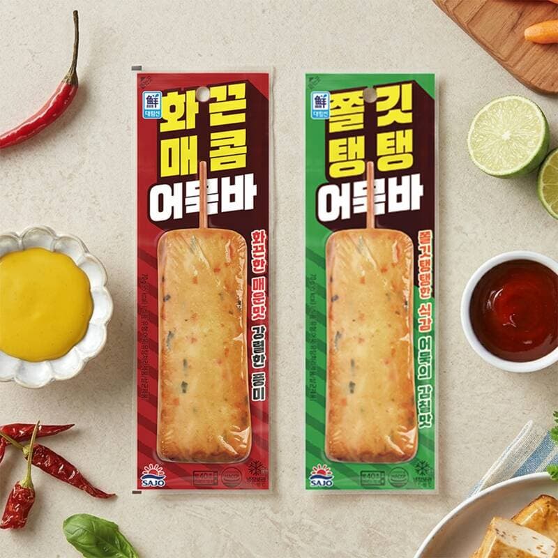 사조 어묵바 쫄깃탱탱+화끈매콤 70g 20개
