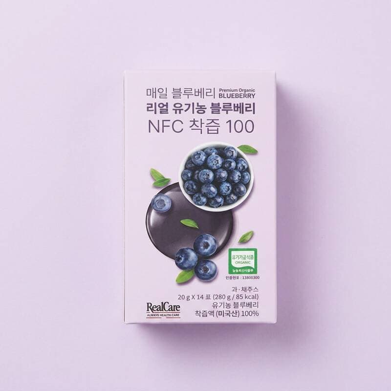 리얼케어 유기농 블루베리 NFC 착즙 20g 3박스