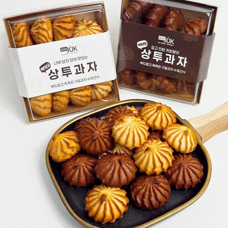 BANJUK 상투과자 백앙금+커피맛 200g 4팩