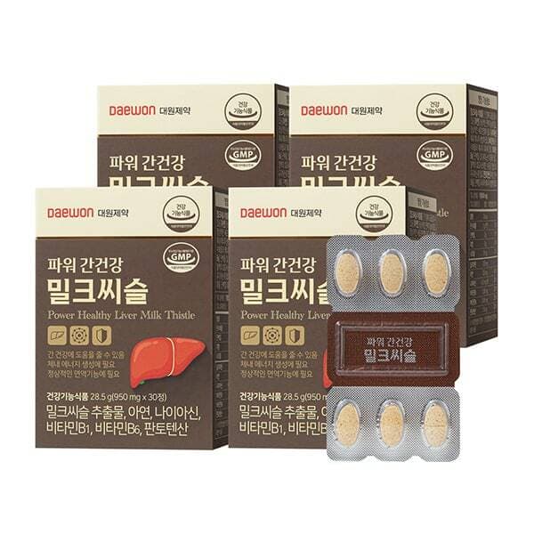대원제약 파워간건강 밀크씨슬 30정 4박스