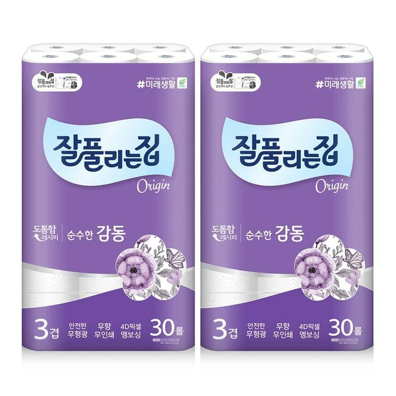 잘풀리는집 순수한감동 화장지 30롤 2팩