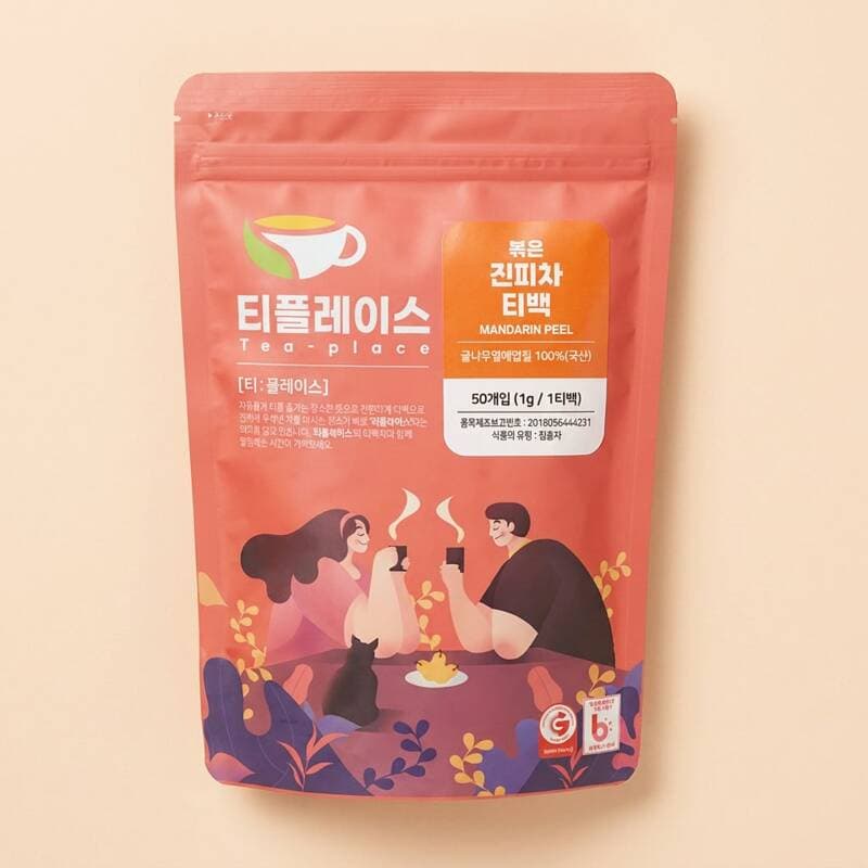 티플레이스 국내산 볶은 진피차 삼각티백 50개입