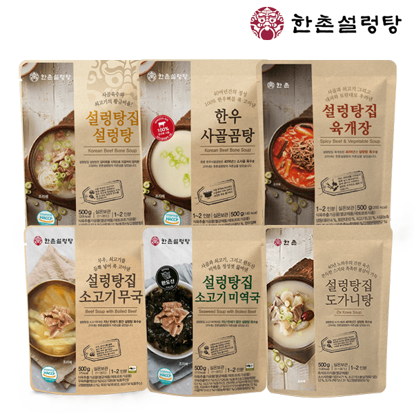 한촌 설렁탕 상온보관 BEST 6종 500g 6개