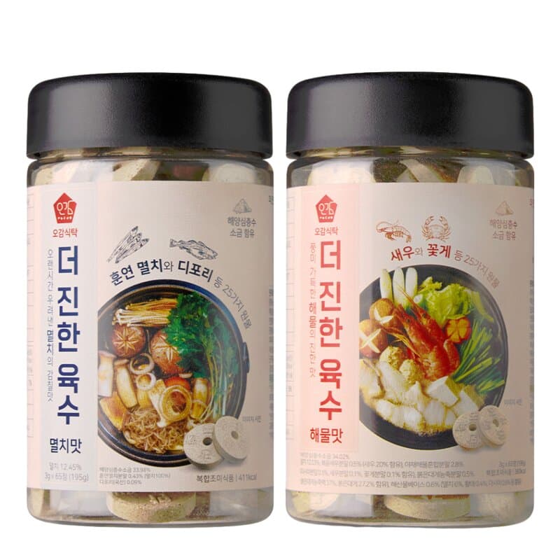 더 진한 육수 멸치맛+해물맛 65정 1세트