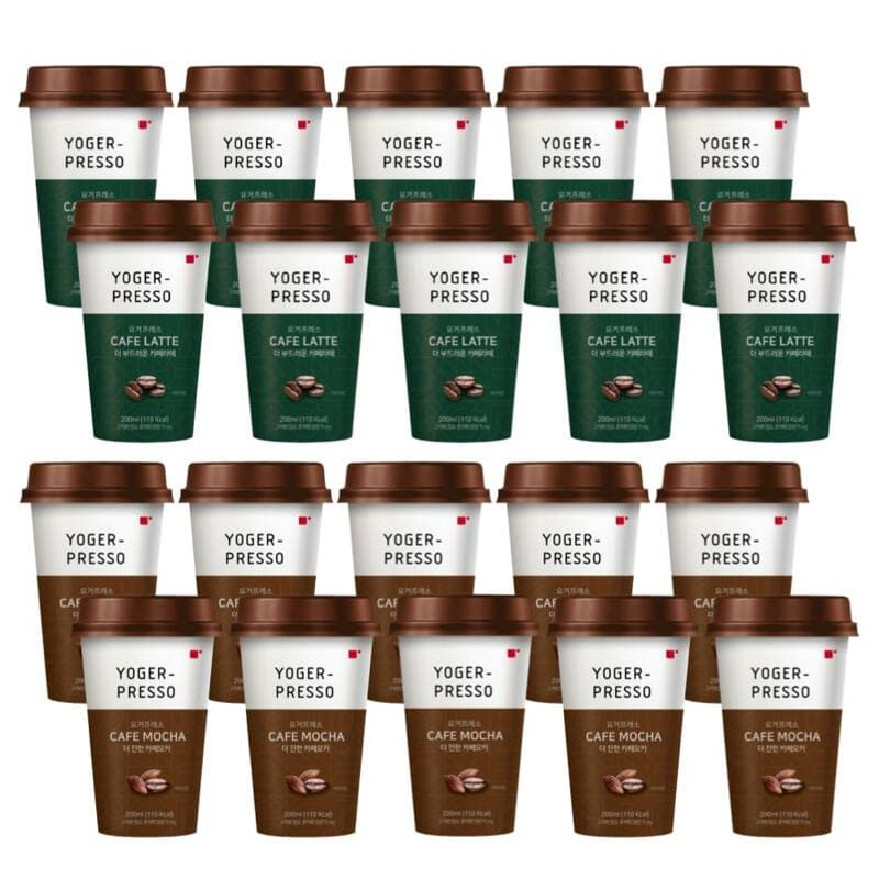요거프레소 컵커피 카페라떼·모카 200ml 20개