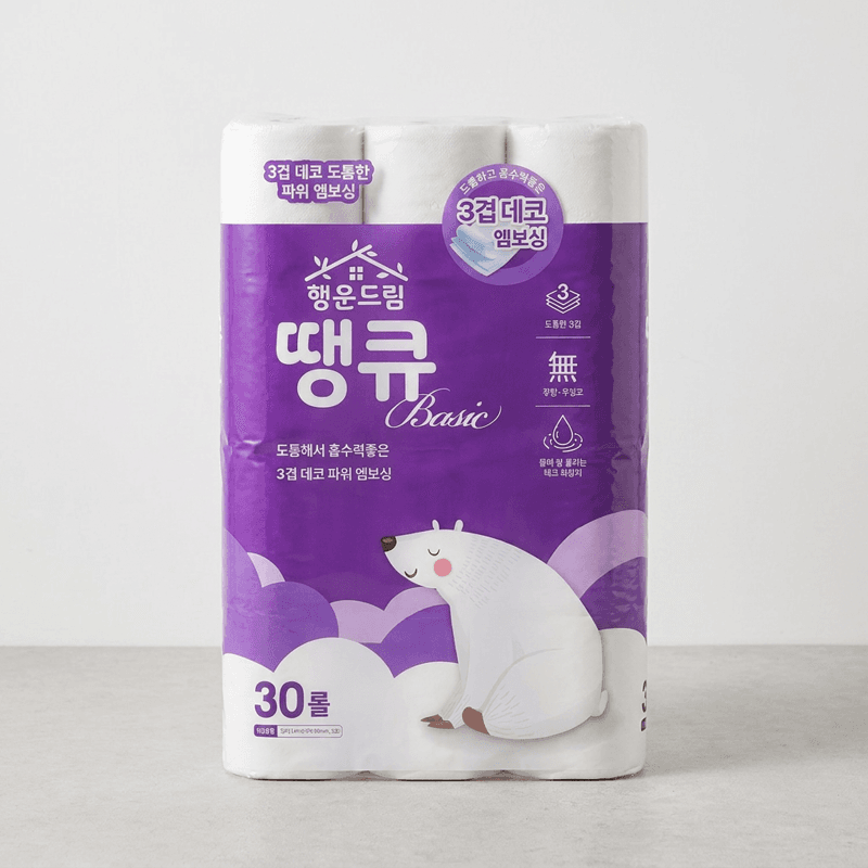 행운드림 땡큐 베이직 화장지 30롤