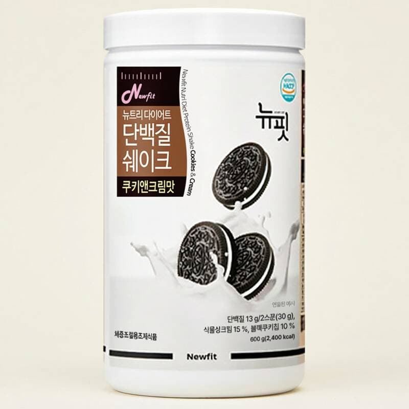 뉴핏 저당 단백질 쉐이크 쿠키맛 600g