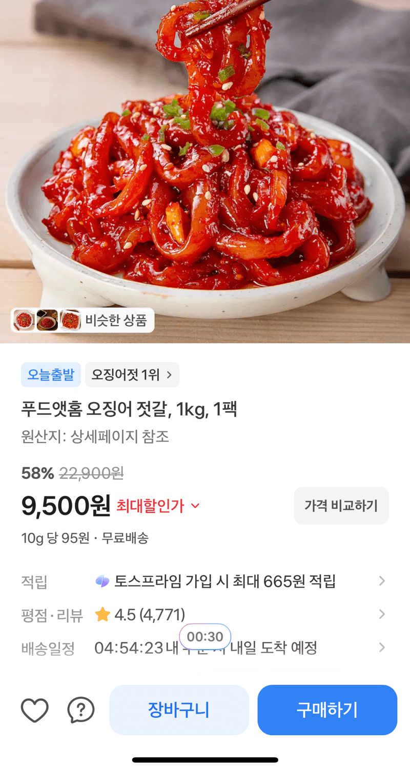 푸드앳홈 오징어 젓갈 1kg