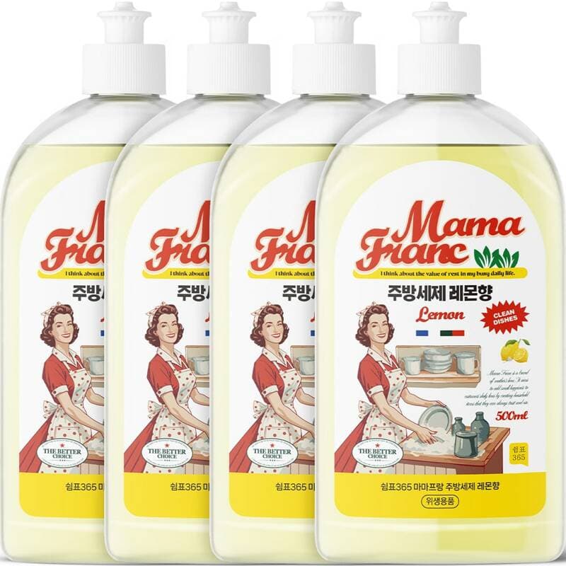 마마프랑 주방세제 레몬향 500ml 4개
