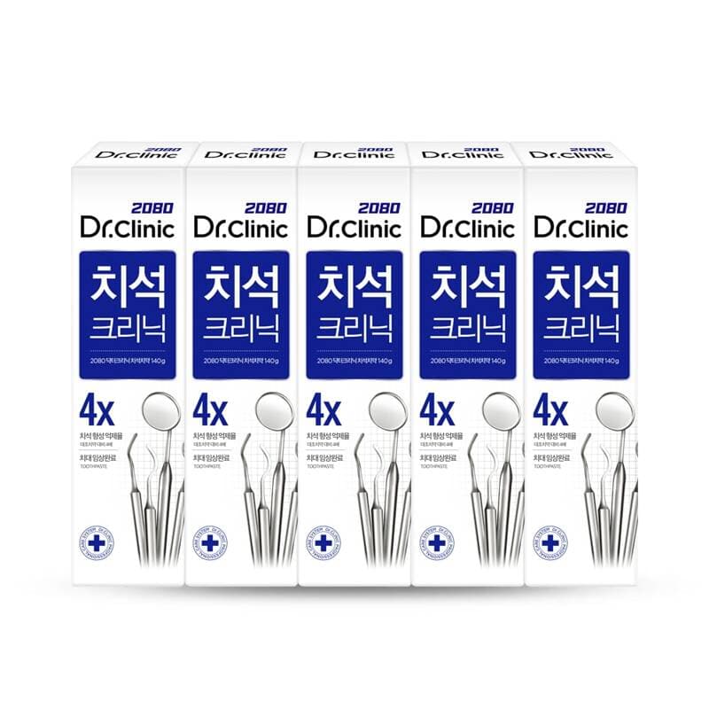 2080 닥터크리닉 치석치약 2.0 140g 5개