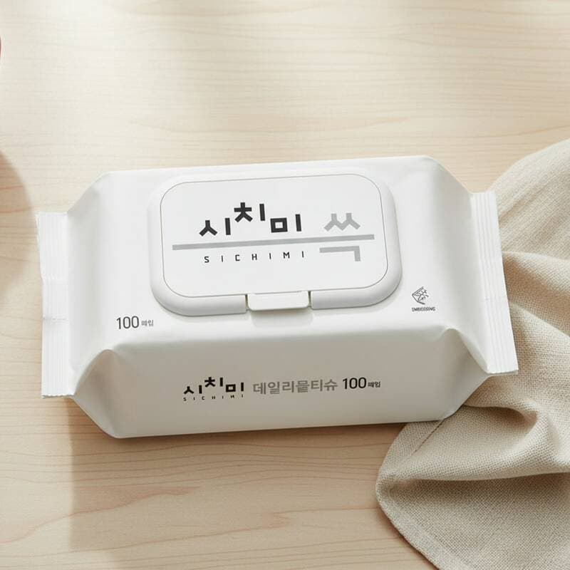 시치미 쓱 데일리 물티슈 캡형 100매 10팩