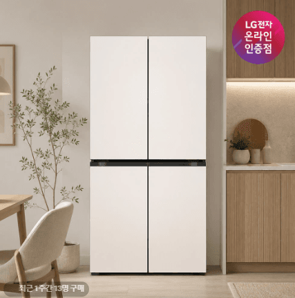 LG 디오스 AI 오브제컬렉션 4도어 냉장고