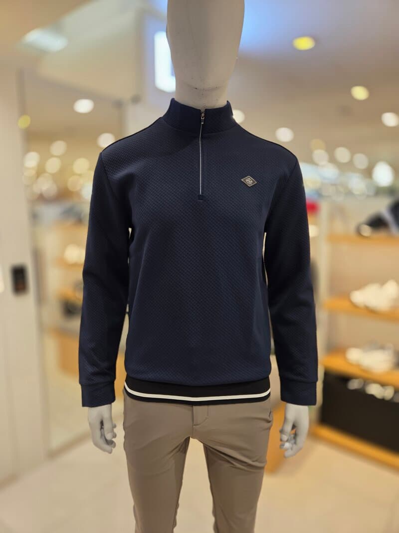 커터앤벅 26FW 남성 엠보쿠션 반집업 긴팔티